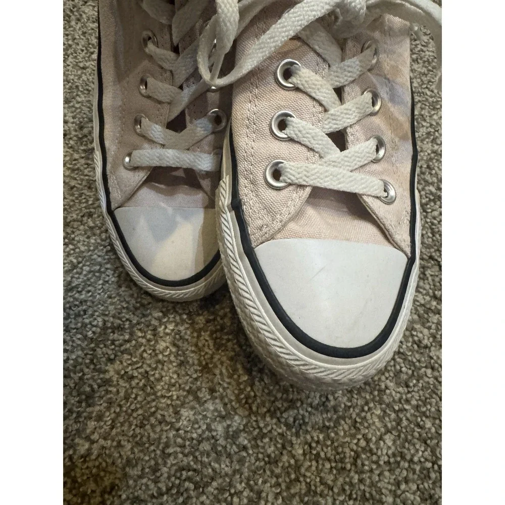 Converse Shoes Womens 8 Sneakers Lace‎ Up Lite Pink Canvas